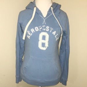 Aeropostale Light Blue Hoodie. Like New!!